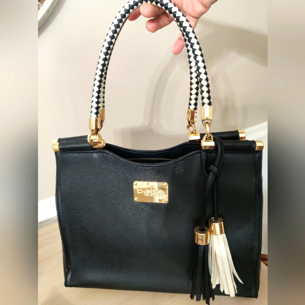 BLACK Bebe Tote Bag Purse